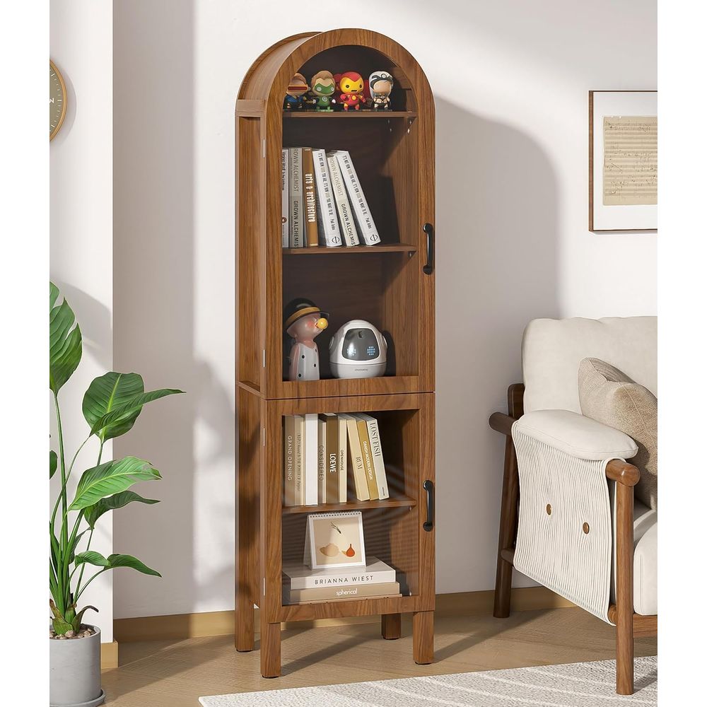 Glass Cabinet Display - 64,17 cm hoge gebogen vitrinekast met