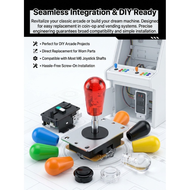 Joystick Arcade Parts - 1 PCS M6 Joystick Amerikaanse balhoofd