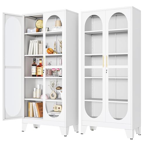 Glass Cabinet Display - 71 inch hoge afsluitbare vitrinekast met