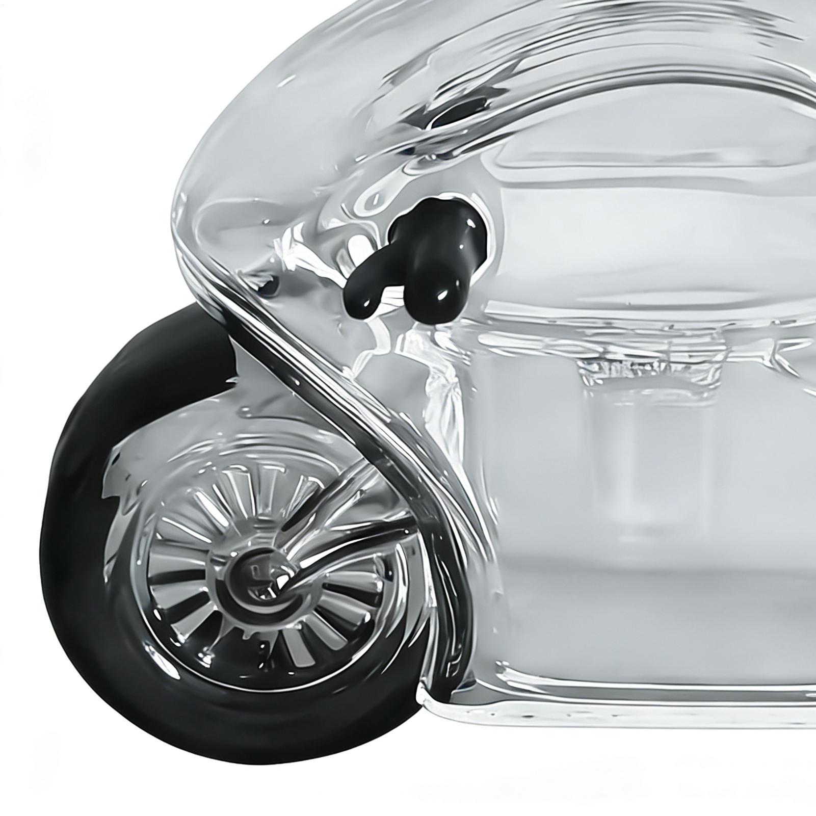 Glass Cabinet Display - Glazen whiskyfles 300 ml motorfiets alcoholcontainer