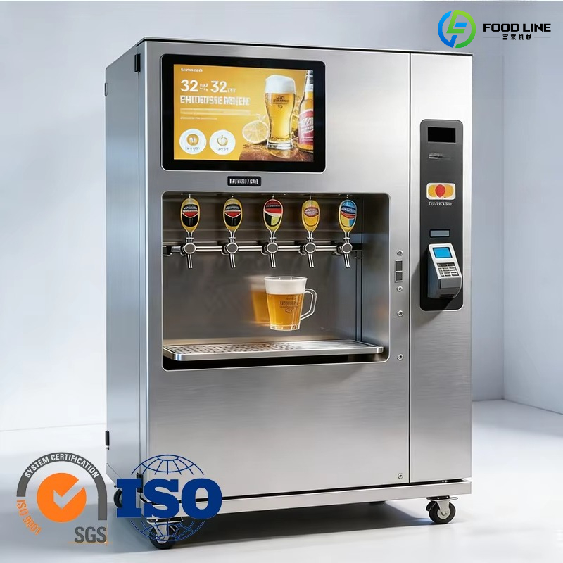 Popcorn Vending Machine - Zelfbedieningsautomaat voor metaalbier, SDK, cloudgebaseerd beheer,