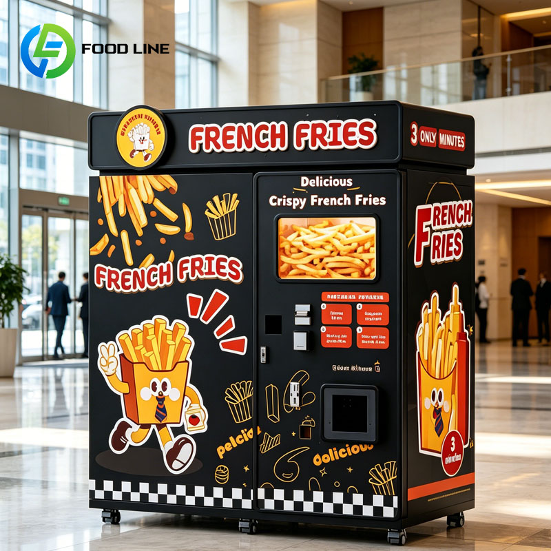Popcorn Vending Machine - Volledig Automatische Frietverkoopautomaat Slimme Frietkiosk Scan
