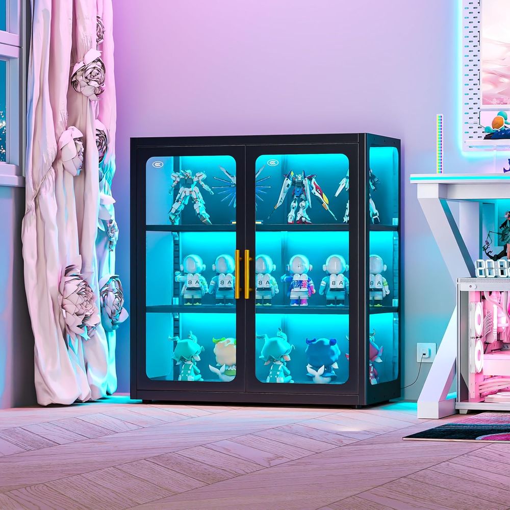 Glass Cabinet Display - 34 cm hoge glazen vitrinekast met