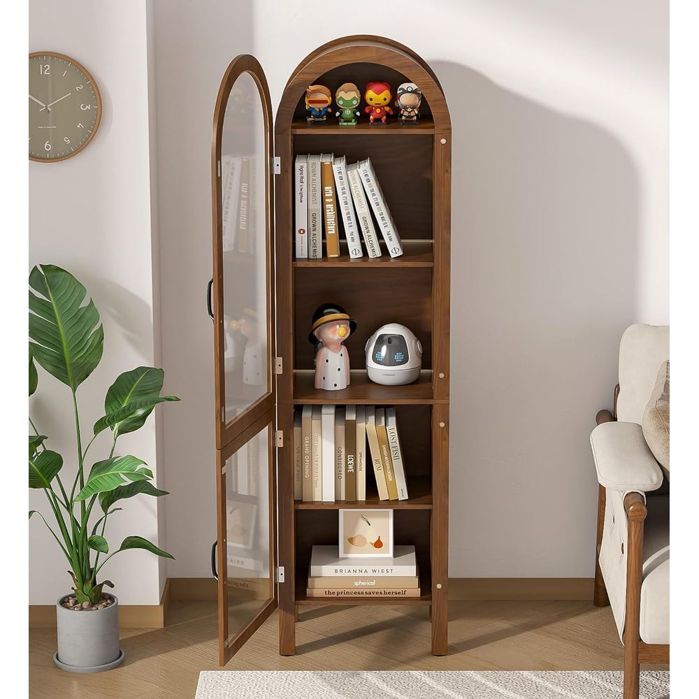 64,17 cm hoge gebogen vitrinek - Glass Cabinet Display recensie en prijs