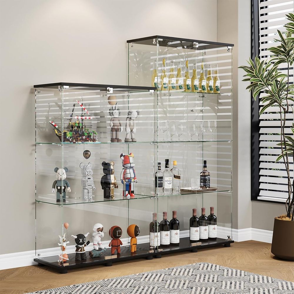 Glazen vitrinekast met 4 plank - Glass Cabinet Display recensie en prijs