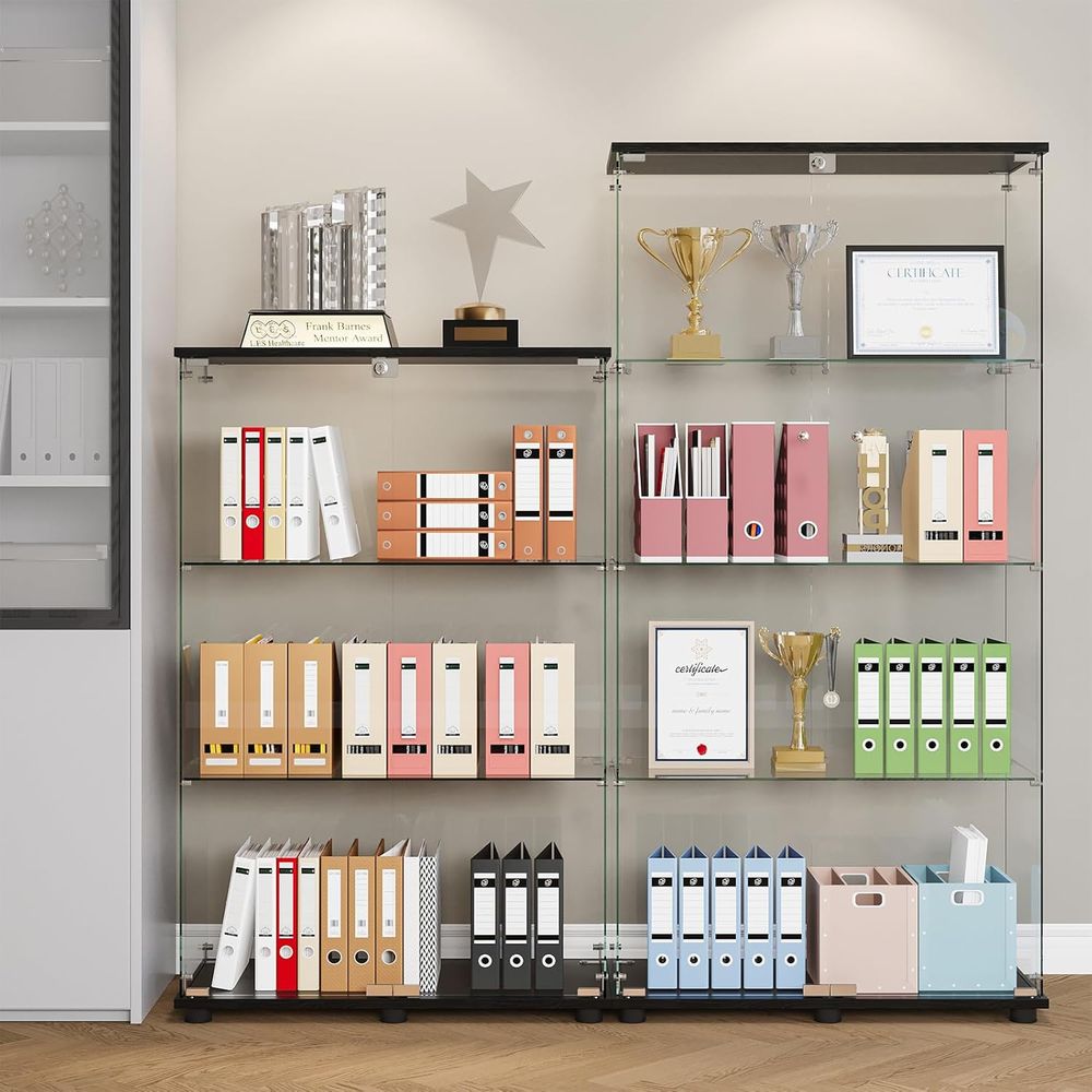 Glazen vitrinekast met 4 plank - Glass Cabinet Display recensie en prijs