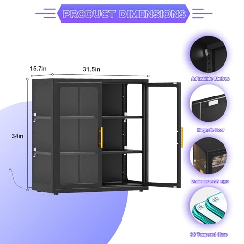 Vitrinekast met glazen deuren  - Glass Cabinet Display recensie en prijs