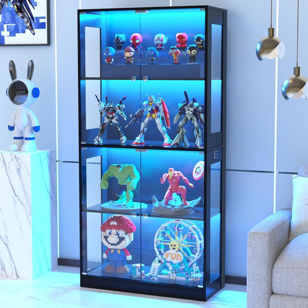 65 glazen vitrinekast, 4-laags - Glass Cabinet Display recensie en prijs