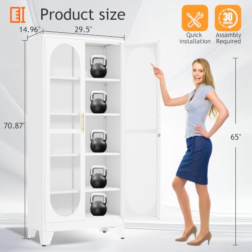 71 inch hoge afsluitbare vitri - Glass Cabinet Display recensie en prijs