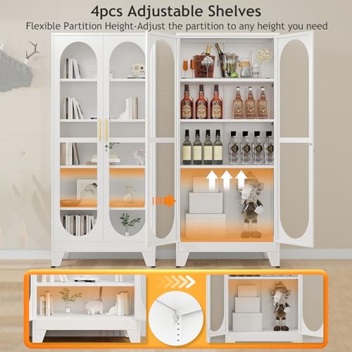 71 inch hoge afsluitbare vitri - Glass Cabinet Display recensie en prijs