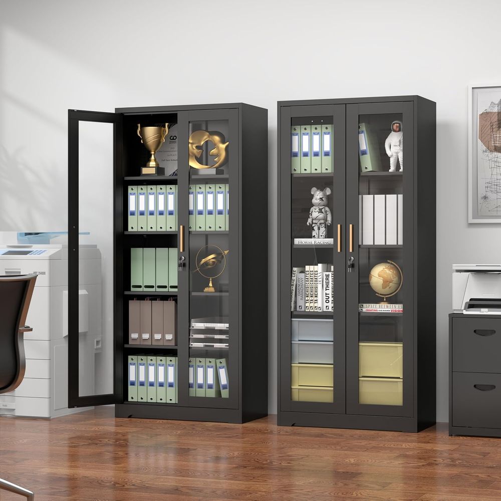 Glazen vitrinekast met slot, m - Glass Cabinet Display recensie en prijs