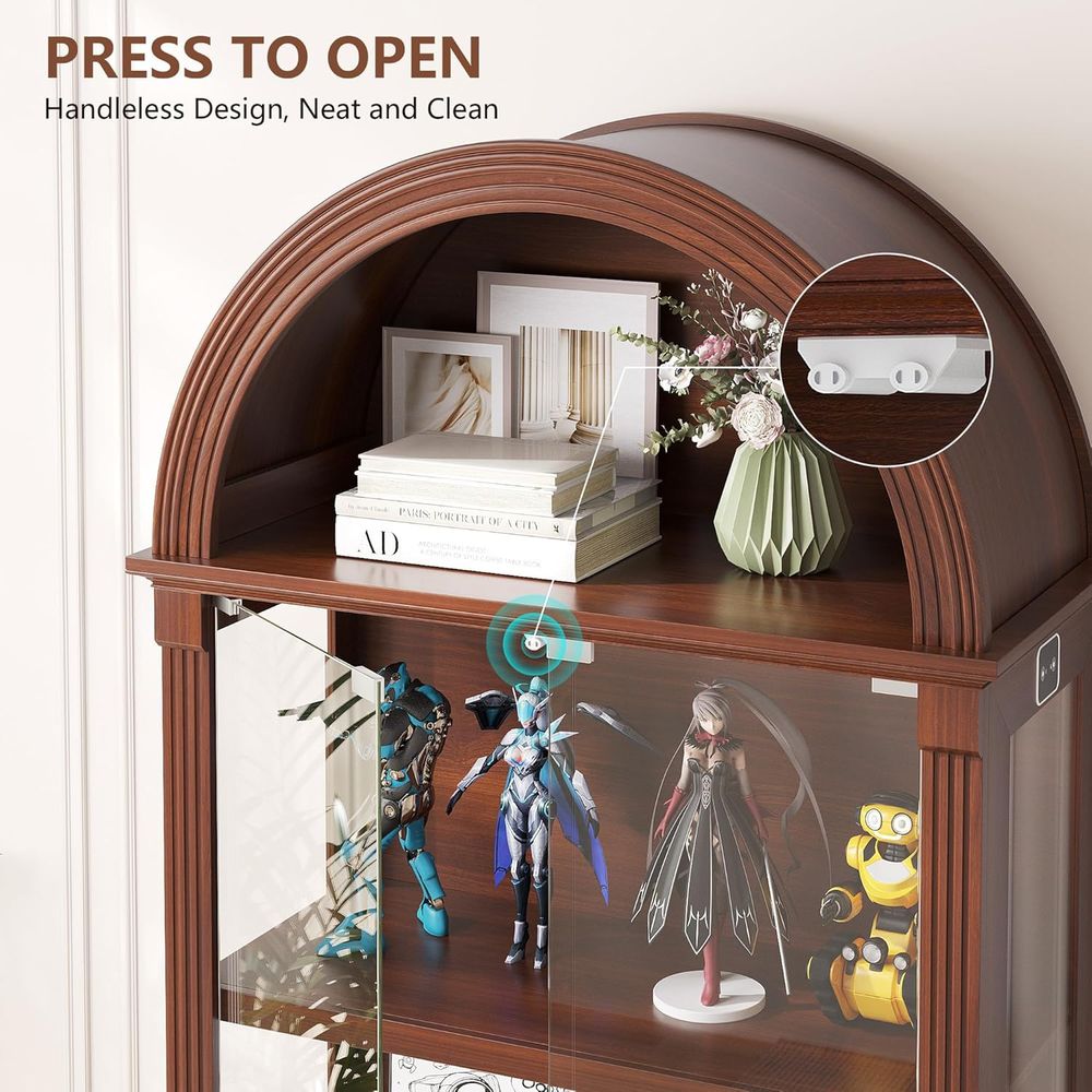 Curiokast met glazen deuren en - Glass Cabinet Display recensie en prijs