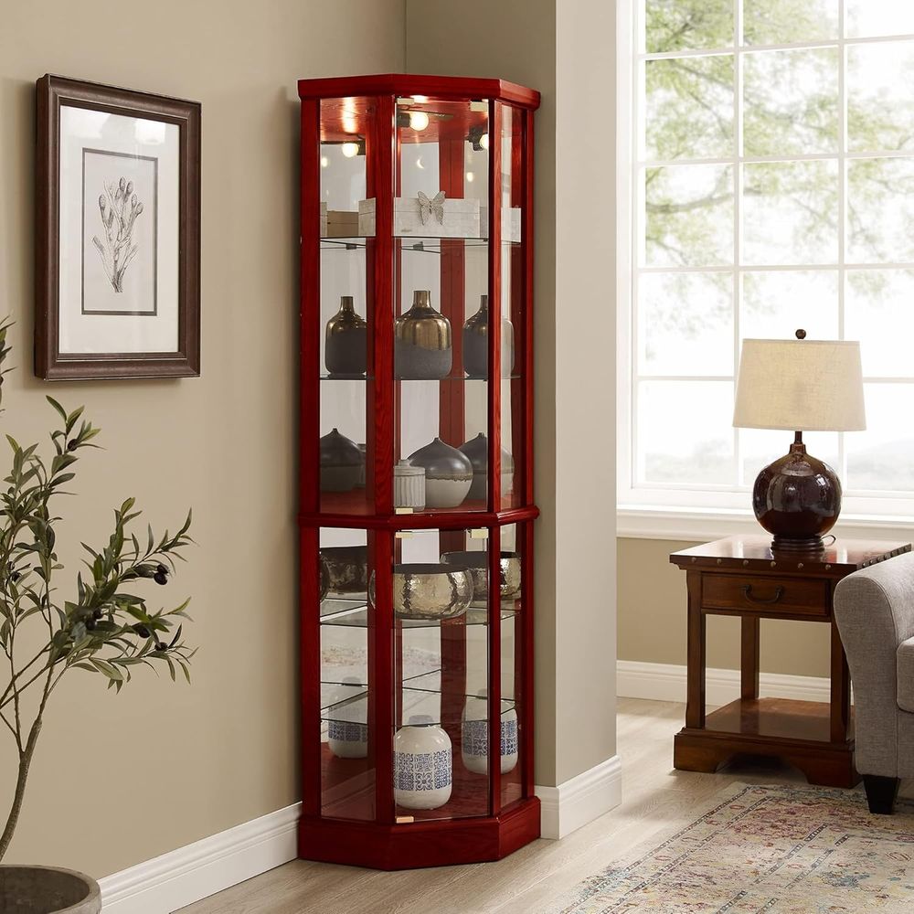 70 inch hoge verlichte glazen  - Glass Cabinet Display recensie en prijs
