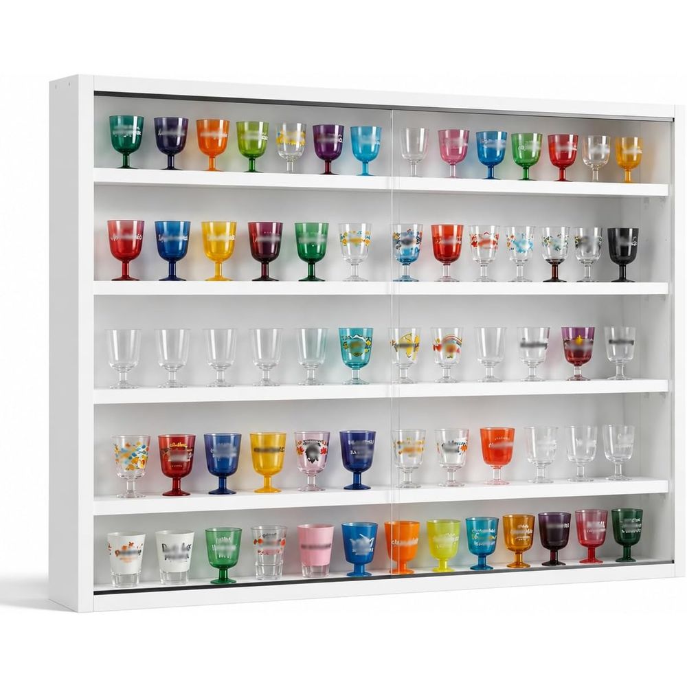 5-laags wandgemonteerde shotgl - Glass Cabinet Display recensie en prijs