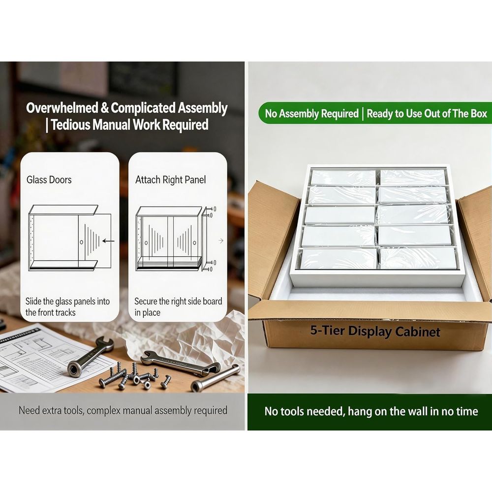 5-laags wandgemonteerde shotgl - Glass Cabinet Display recensie en prijs